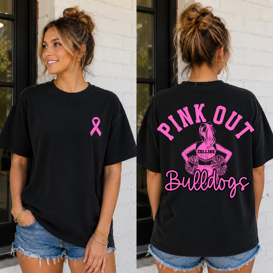 Pink Out Cheerleader Editable Template | *blank mockup included