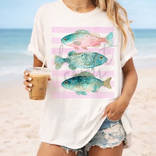 Parker & Jo™ Design Co. | Pink, Teal, Gold fish png