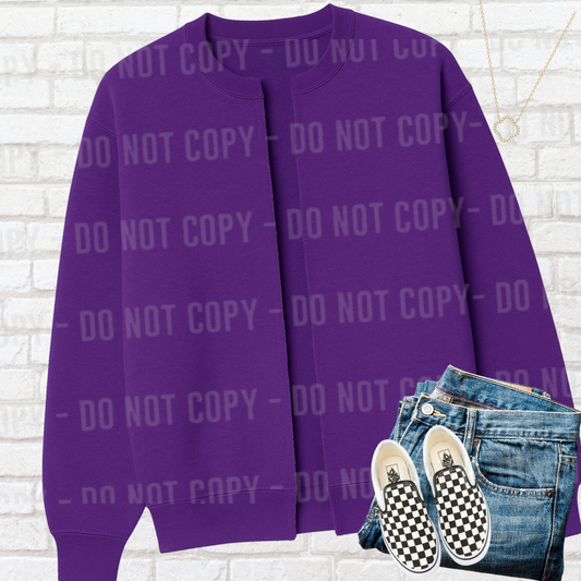 Purple Split Sweatshirt Mockup