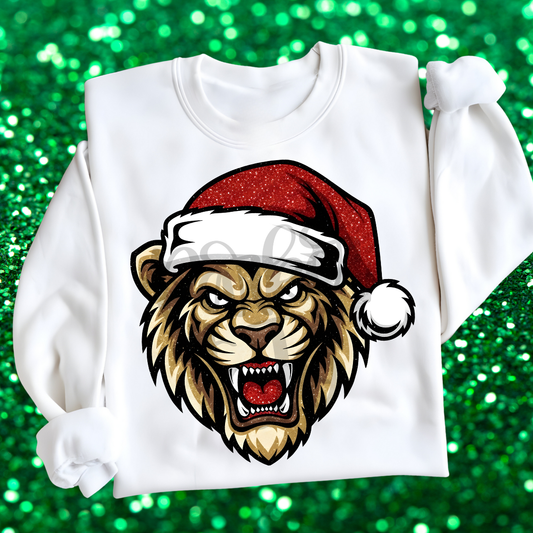 Santa Lion Mascot png