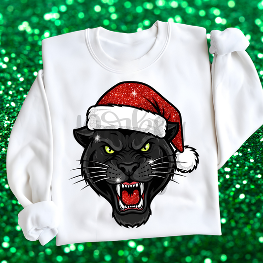 Santa Panther Mascot png