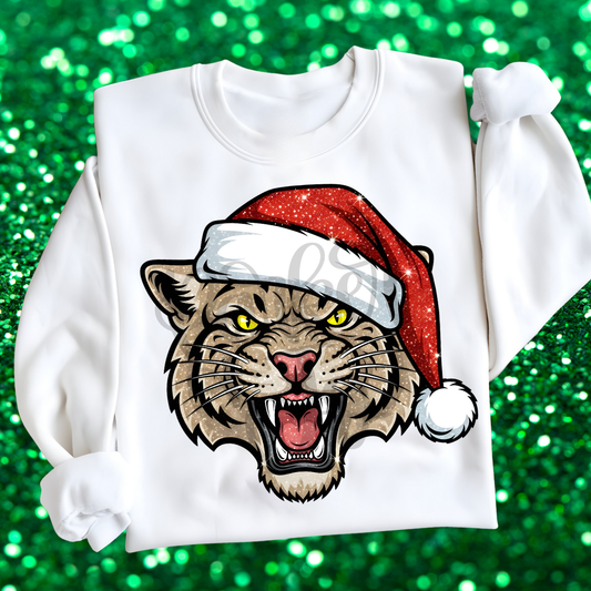 Santa Wildcat Mascot png