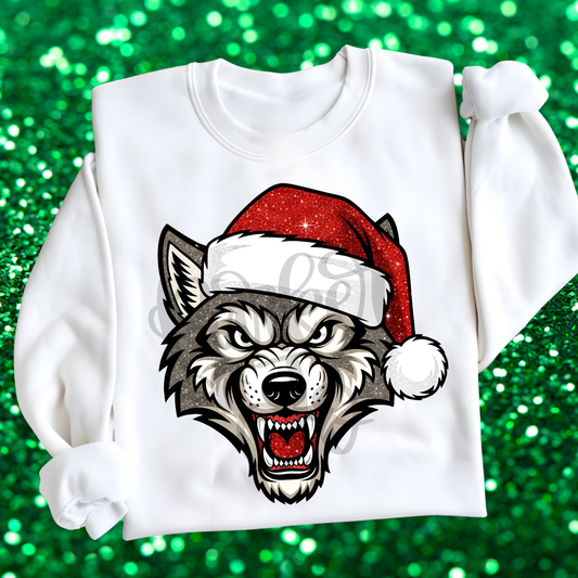 Wolf Santa Mascot png
