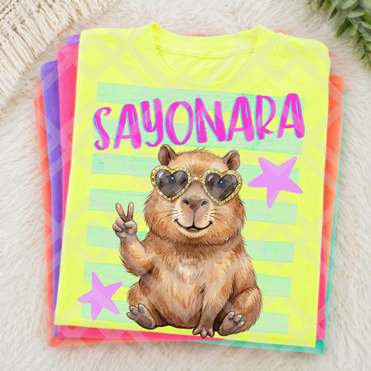 SAYONARA CAPYBARA PNG