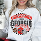 Faux Glitter checkered Georgia Champs 2024