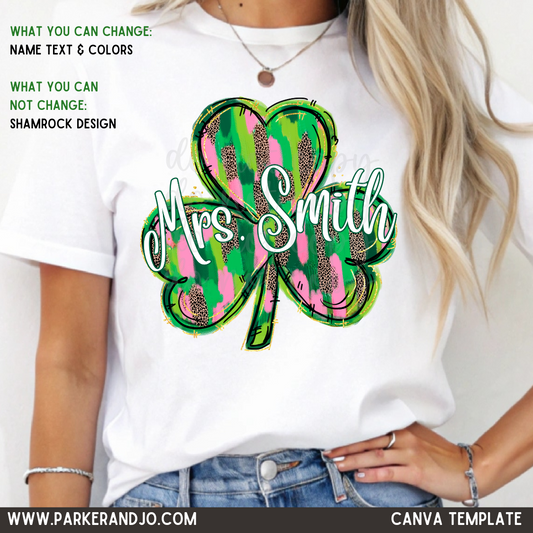 Custom Shamrock Canva Template