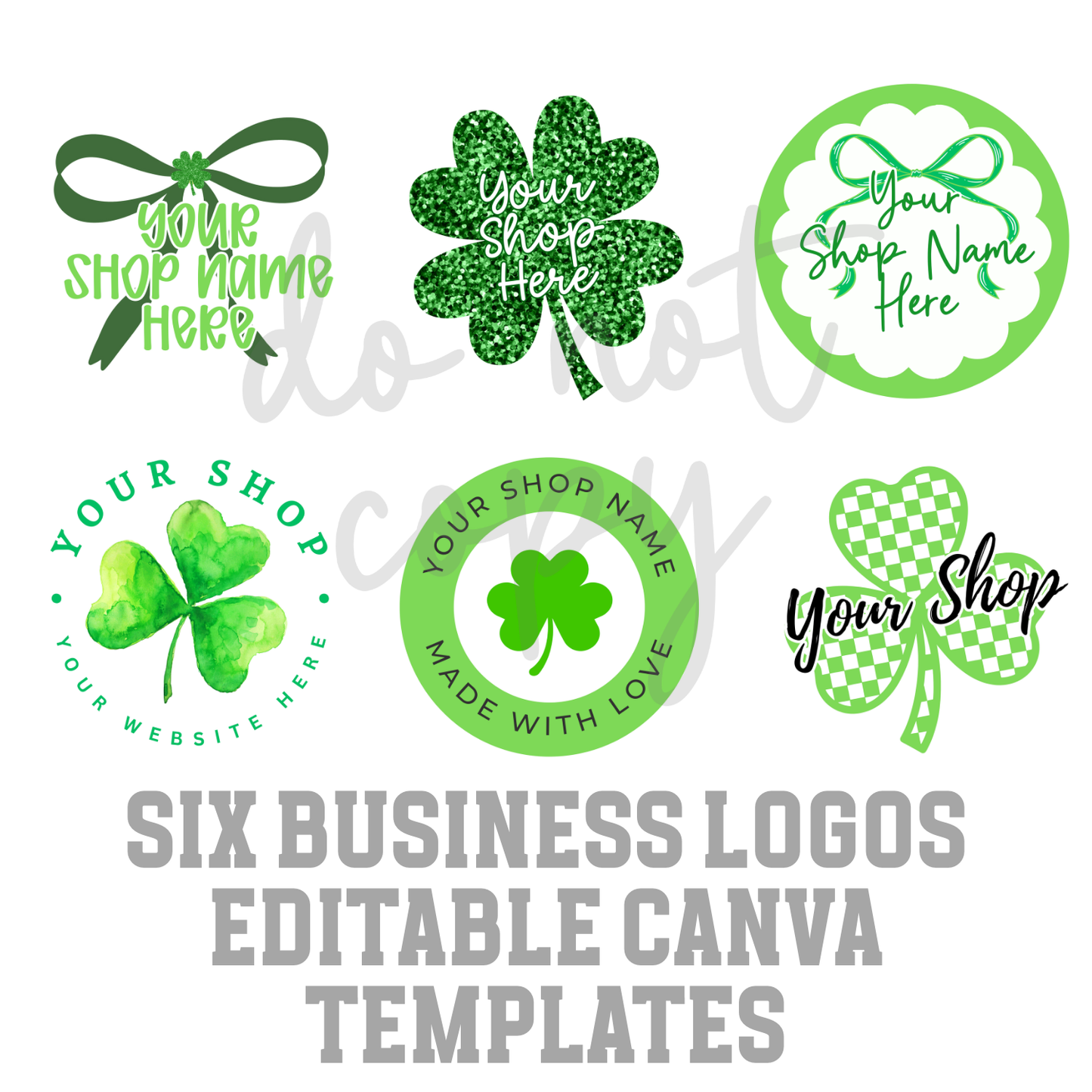 St. Patrick's Day Editable Business Logo Templates