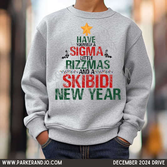 Have Yourself a Sigma Little Rizzmas and a Skibidi New Year PNG