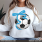 Soccer light blue bow png