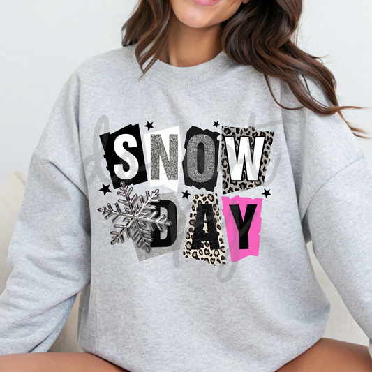 snow day pink png