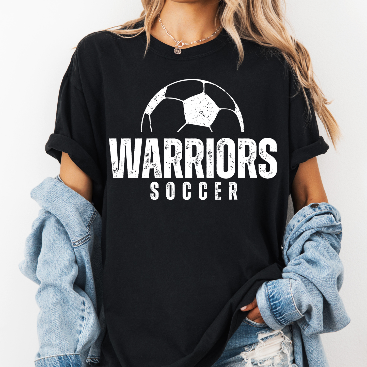 distressed soccer editable canva template