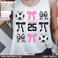 Custom Soccer and Bows Canva Template