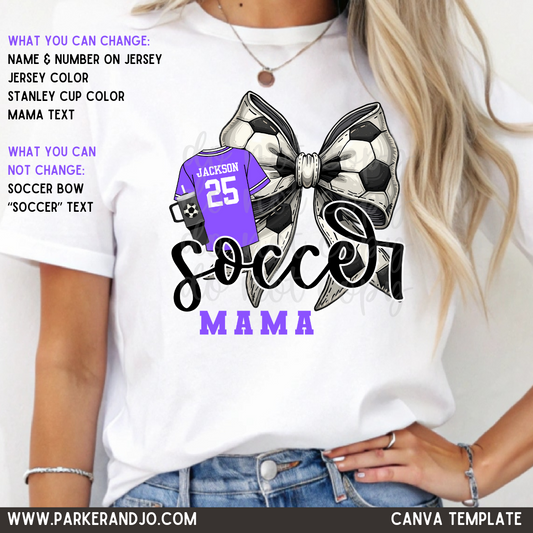 Soccer Bow Canva Template