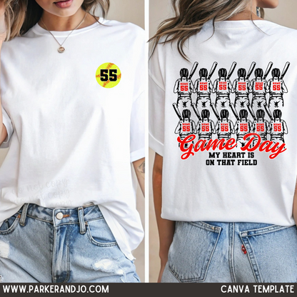 Baseball and or Softball Custom Canva Template
