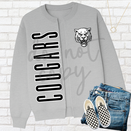 Split Sweatshirt Vertical with Pocket Editable Template