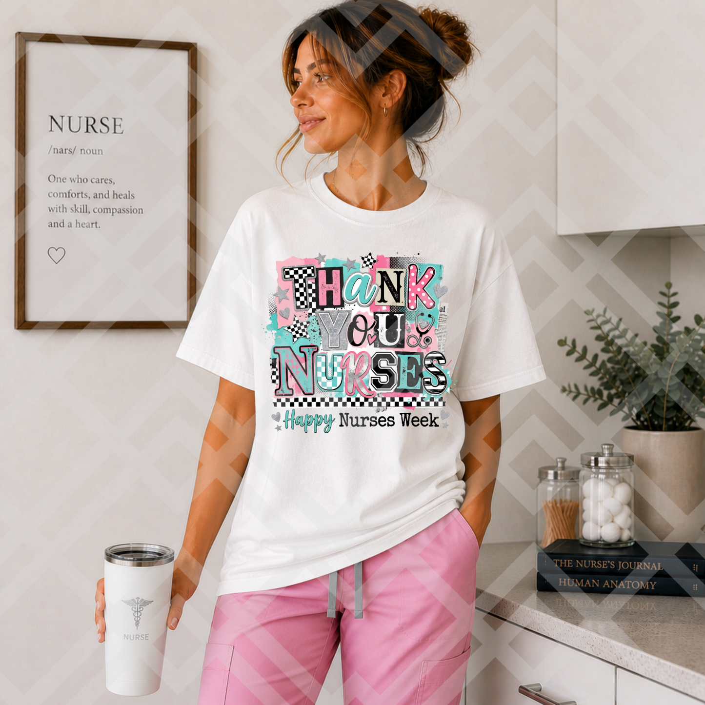THANK YOU NURSES HAPPY NURSES WEEK PINK PNG