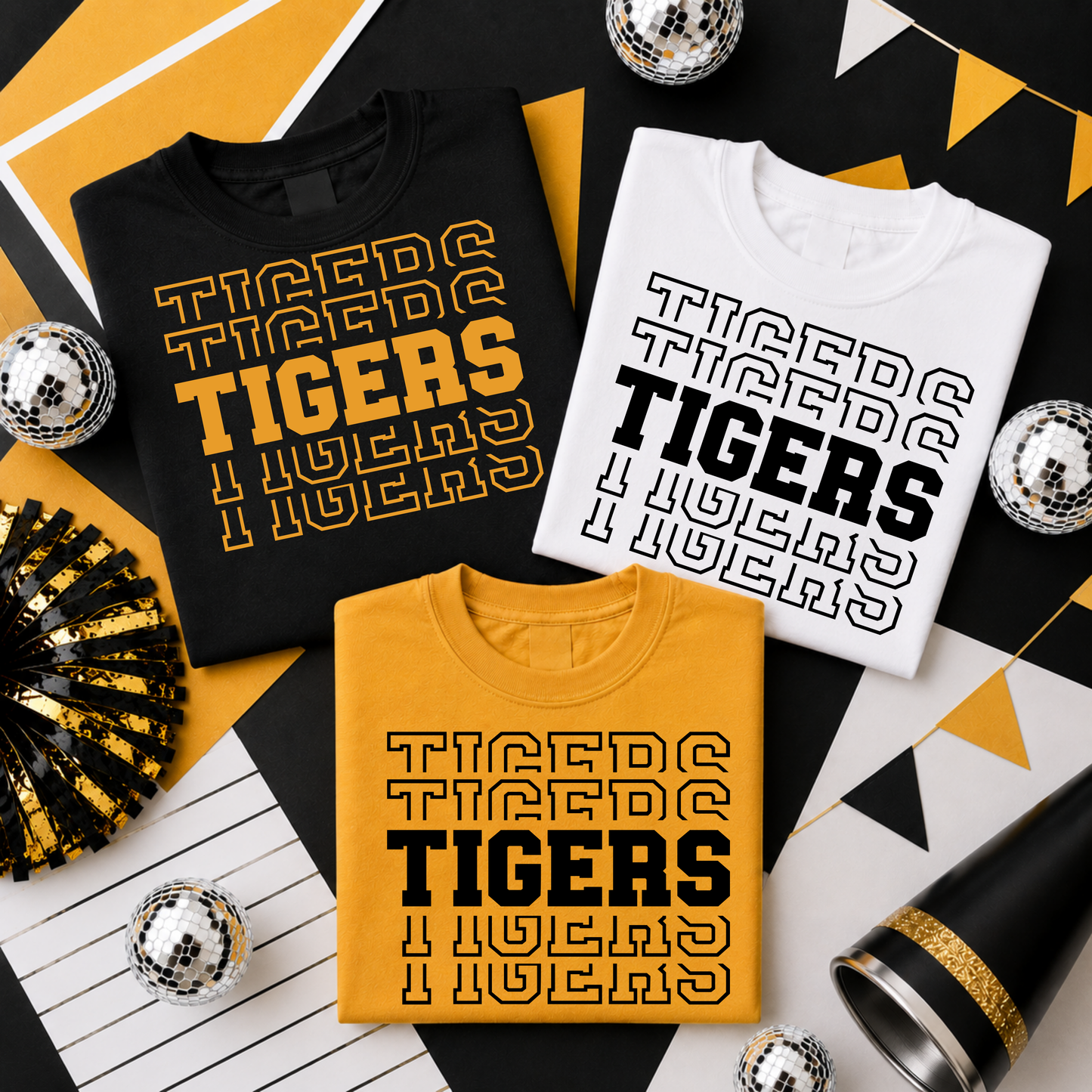 Stacked Reflection Varsity Template | *blank mockups included