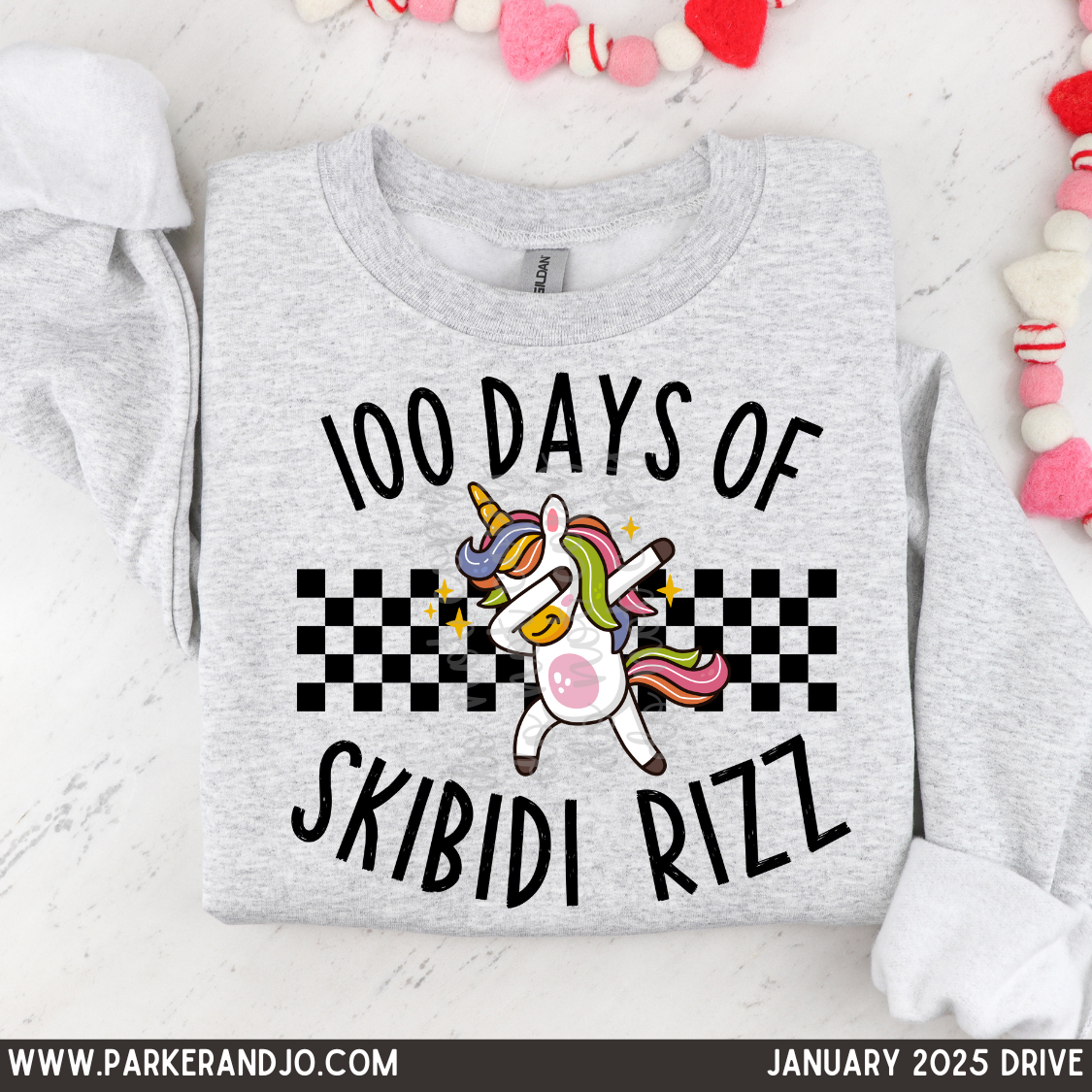 100 Days of Skibidi Rizz Unicorn PNG – Parker & Jo