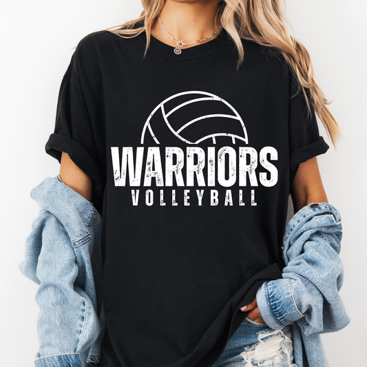 distressed volleyball editable canva template