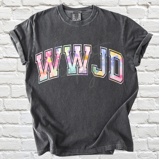 WWJD spring floral png